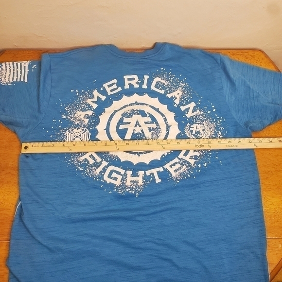 American Fighter Mens Size XL Extra Large T Shirt Blue Short Sleeve UFC MMA - Picture 11 of 12
